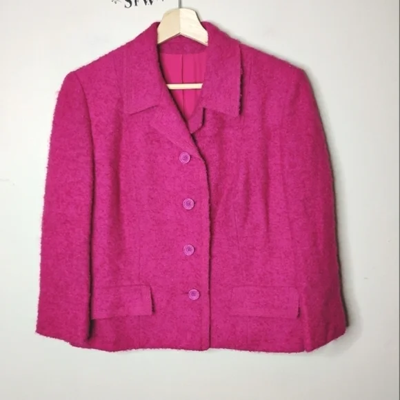 Towncliffe Vintage Hand Tailored Pink Blazer Union Made - Picture 2 of 9